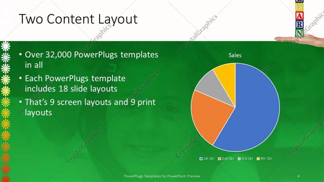 Two Content presentation slide layout