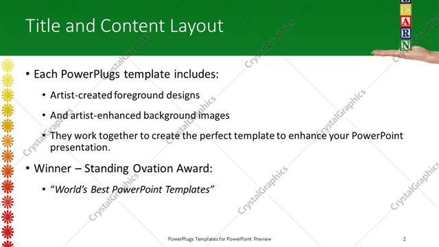 Title and Content presentation slide layout