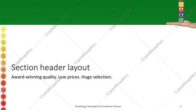 Section Header presentation slide layout