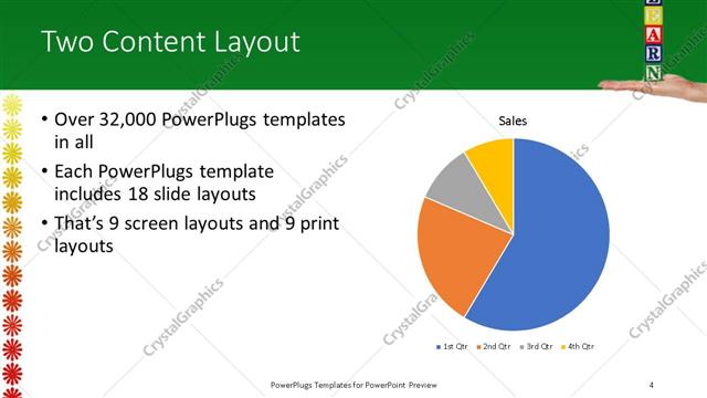 Two Content presentation slide layout