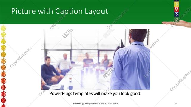Picture with Caption presentation slide layout
