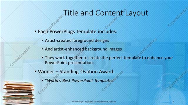 Title and Content presentation slide layout