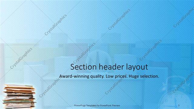 Section Header presentation slide layout