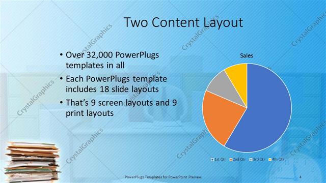 Two Content presentation slide layout