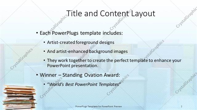 Title and Content presentation slide layout