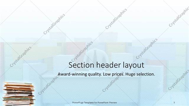 Section Header presentation slide layout