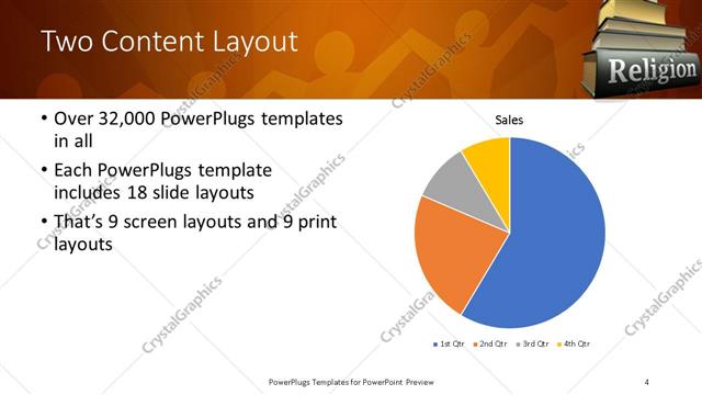 Two Content presentation slide layout
