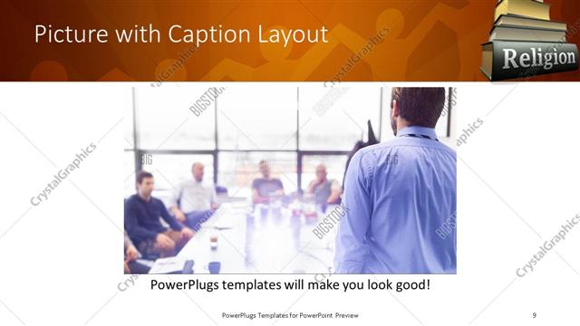 Picture with Caption presentation slide layout