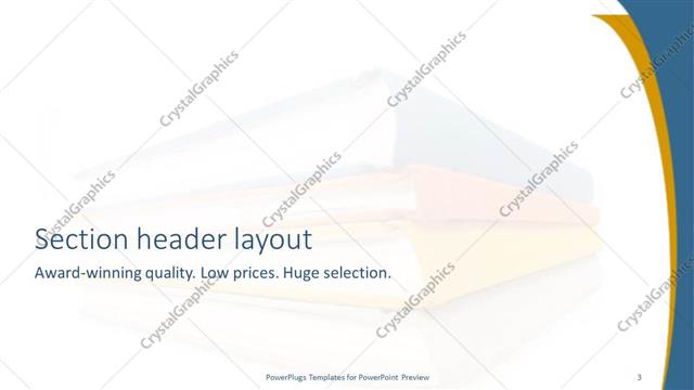 Section Header presentation slide layout
