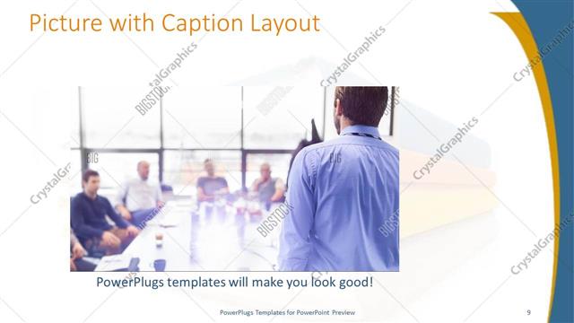 Picture with Caption presentation slide layout