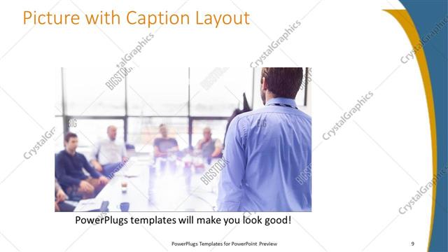 Picture with Caption presentation slide layout