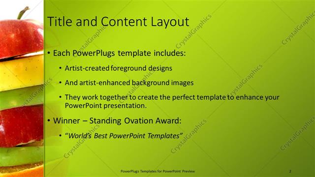 Title and Content presentation slide layout