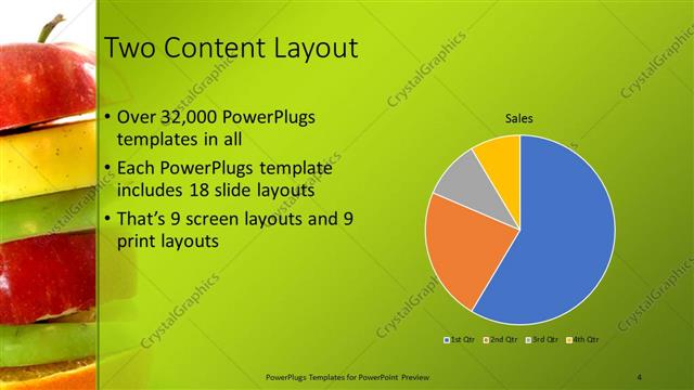 Two Content presentation slide layout