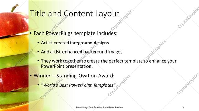 Title and Content presentation slide layout