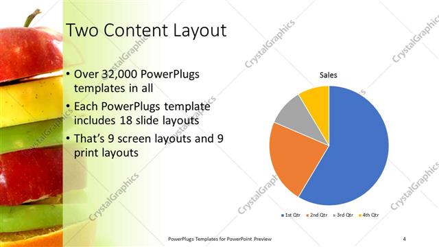 Two Content presentation slide layout