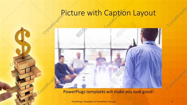 Picture with Caption presentation slide layout