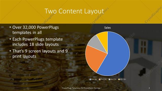 Two Content presentation slide layout
