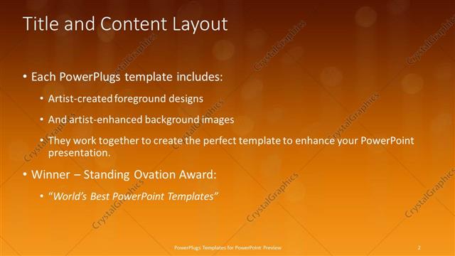 Title and Content presentation slide layout
