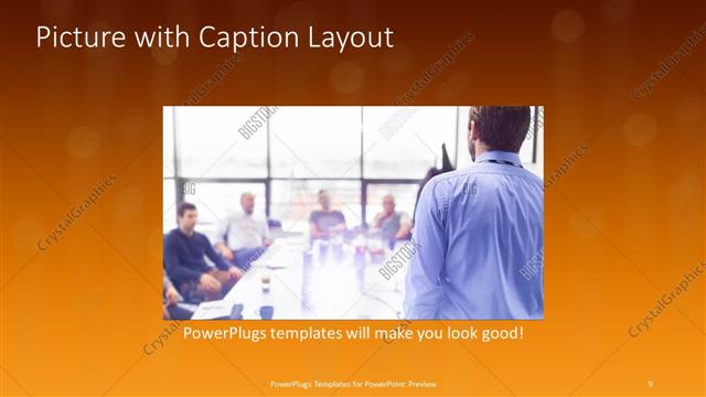 Picture with Caption presentation slide layout