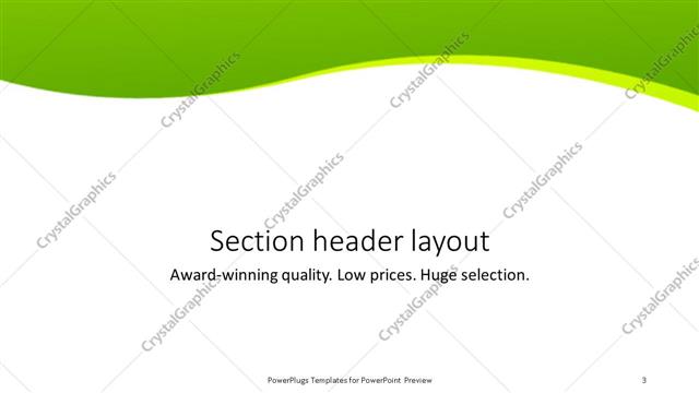 Section Header presentation slide layout