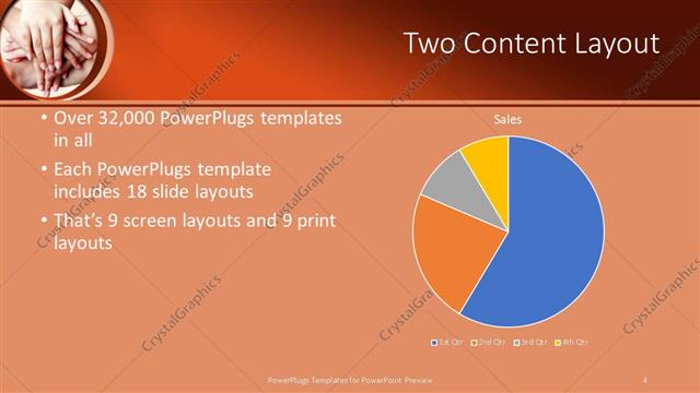 Two Content presentation slide layout