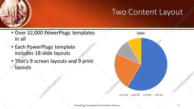 Two Content presentation slide layout