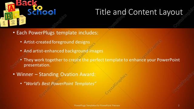 Title and Content presentation slide layout
