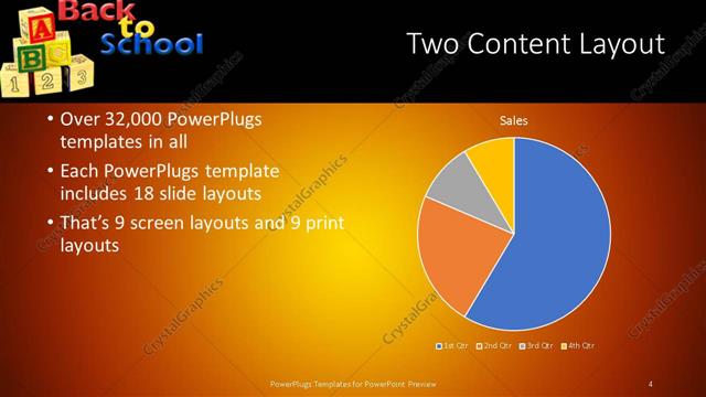 Two Content presentation slide layout