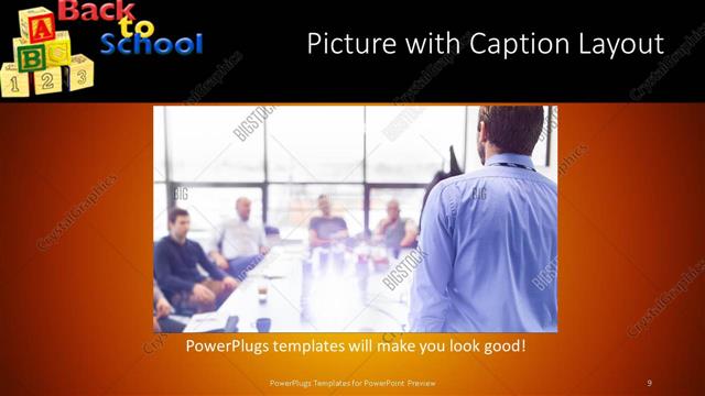 Picture with Caption presentation slide layout