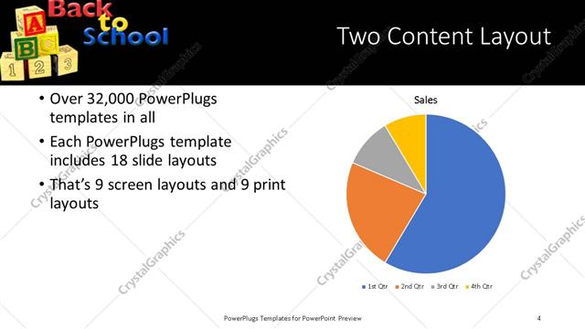 Two Content presentation slide layout