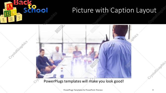 Picture with Caption presentation slide layout