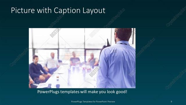 Picture with Caption presentation slide layout