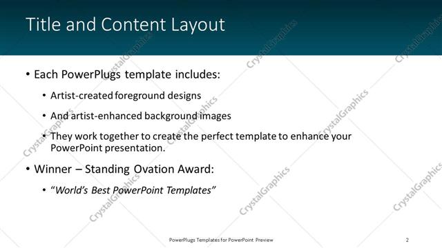 Title and Content presentation slide layout