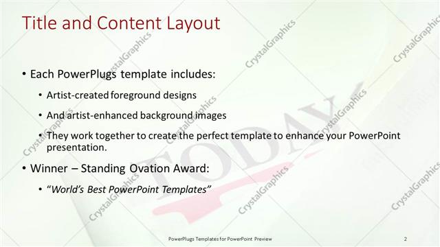 Title and Content presentation slide layout