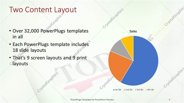 Two Content presentation slide layout