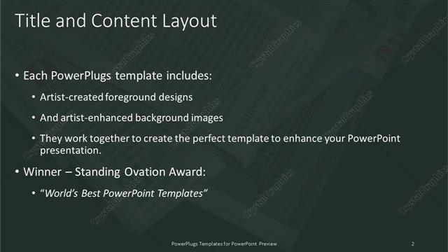 Title and Content presentation slide layout