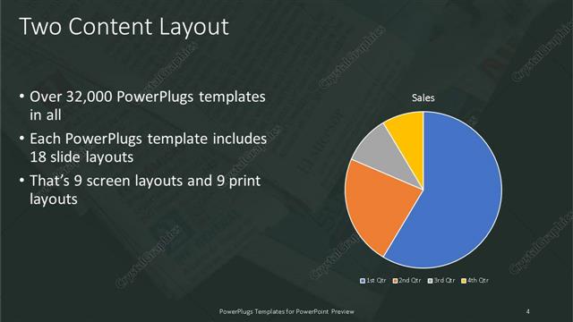 Two Content presentation slide layout