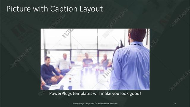 Picture with Caption presentation slide layout