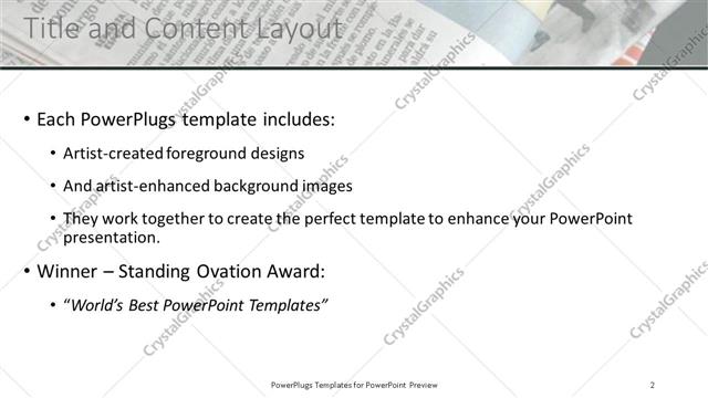 Title and Content presentation slide layout