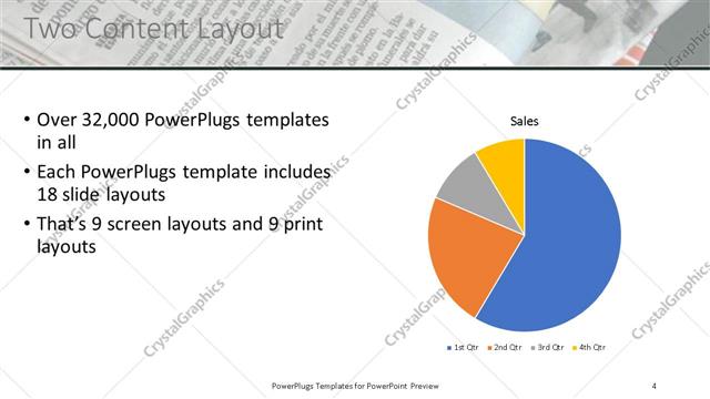 Two Content presentation slide layout