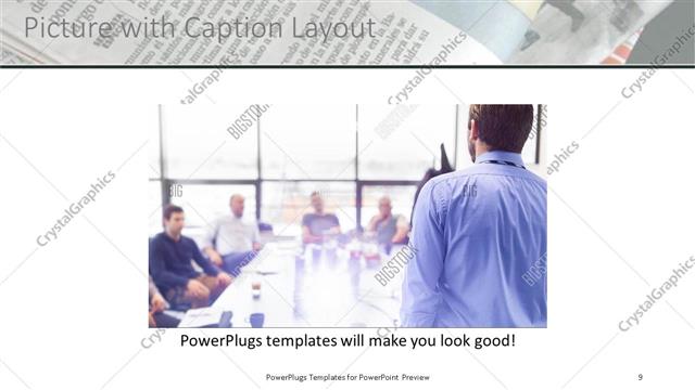 Picture with Caption presentation slide layout