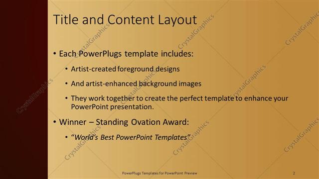 Title and Content presentation slide layout