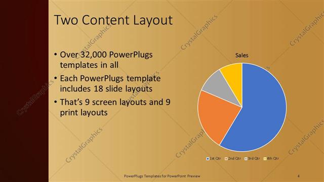 Two Content presentation slide layout