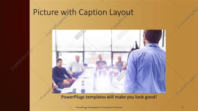 Picture with Caption presentation slide layout
