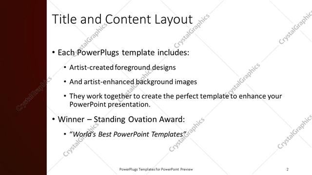 Title and Content presentation slide layout