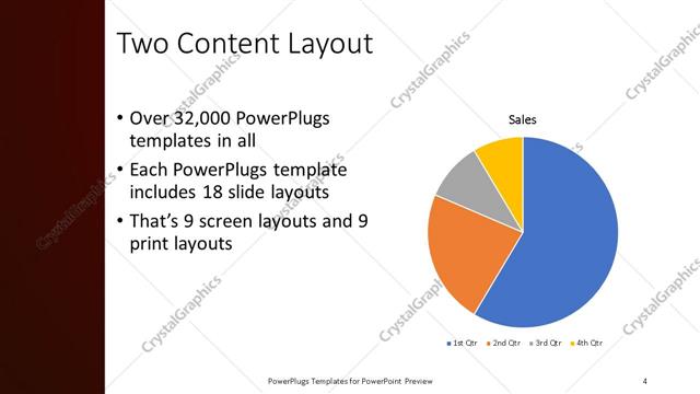 Two Content presentation slide layout
