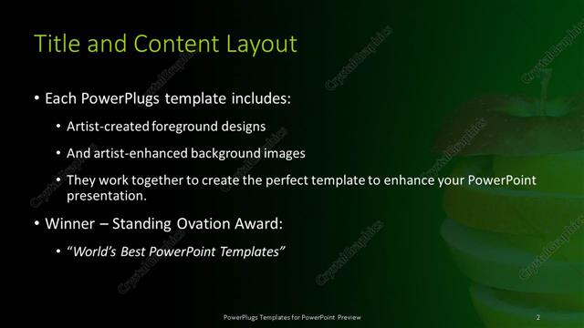 Title and Content presentation slide layout