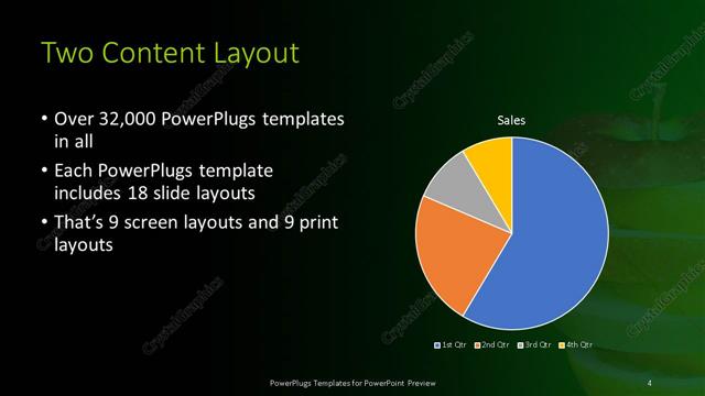 Two Content presentation slide layout