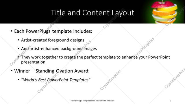 Title and Content presentation slide layout