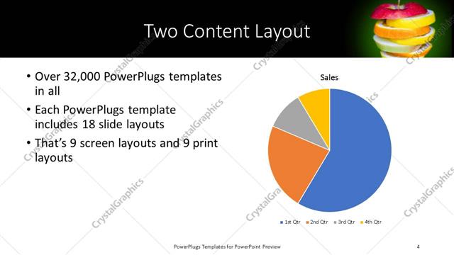 Two Content presentation slide layout
